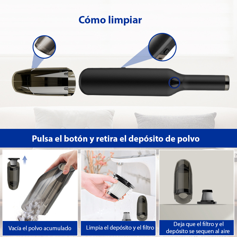VortexClean™ – Aspiradora Inalámbrica para Vehículos