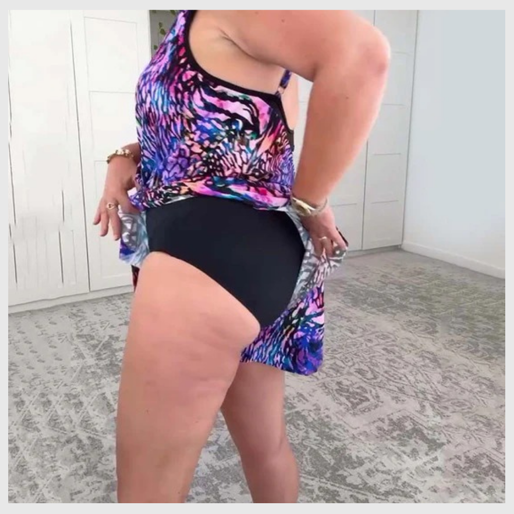 Bañador Imprimido Sin Mangas con Escote en V – Confort y Estilo Brillante
