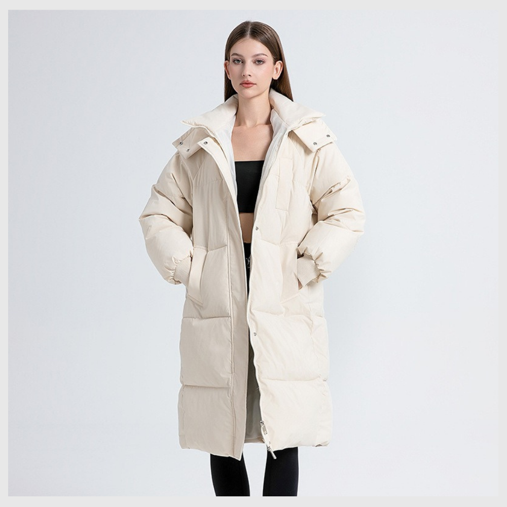 Nordica™ – Abrigo largo de invierno con capucha