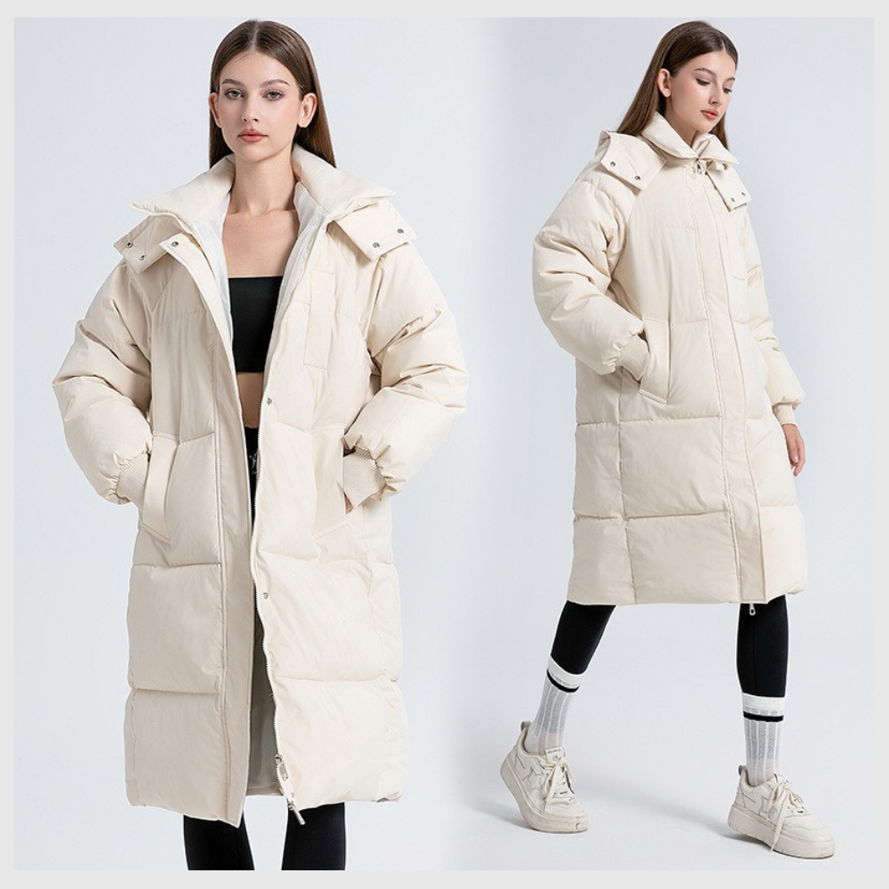 Nordica™ – Abrigo largo de invierno con capucha
