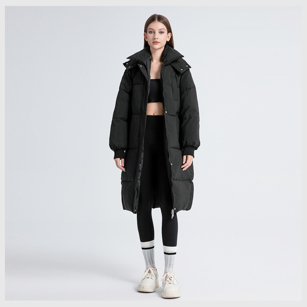 Nordica™ – Abrigo largo de invierno con capucha