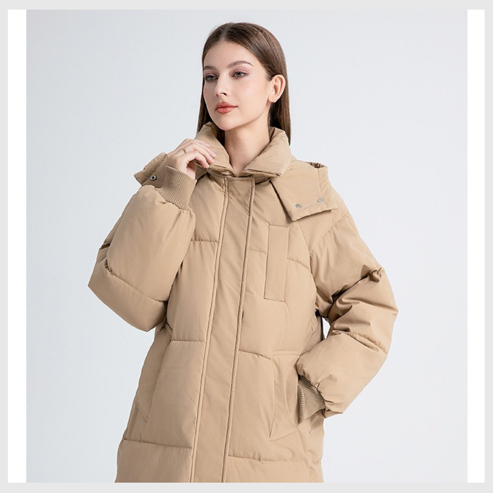 Nordica™ – Abrigo largo de invierno con capucha
