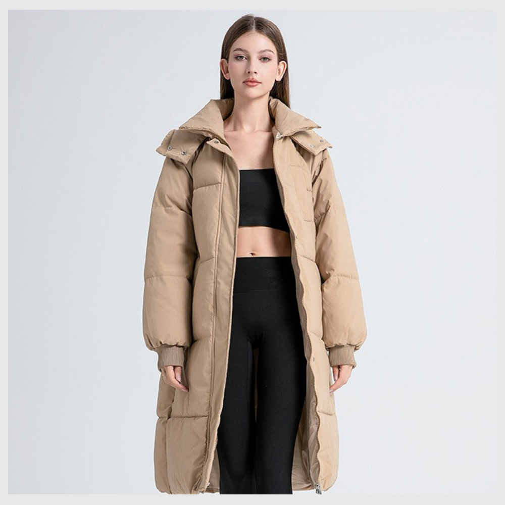 Nordica™ – Abrigo largo de invierno con capucha
