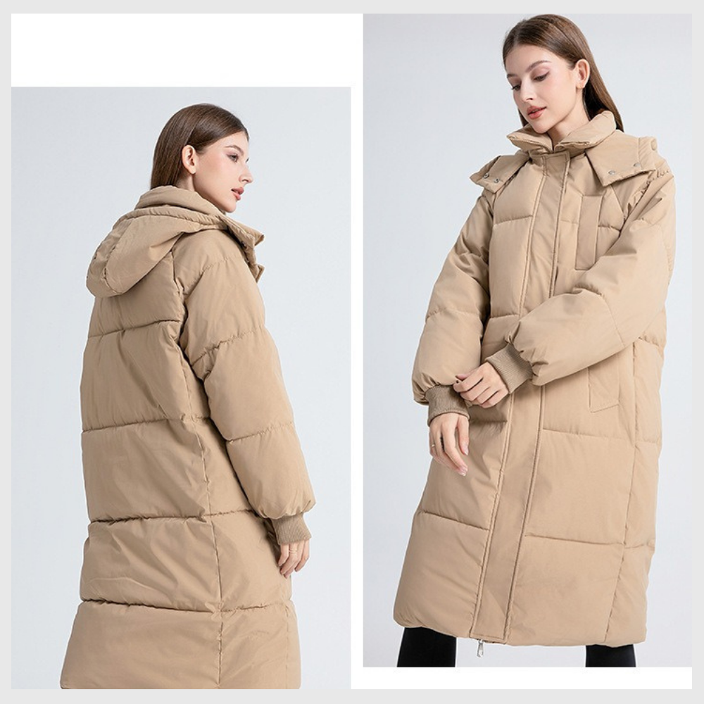 Nordica™ – Abrigo largo de invierno con capucha