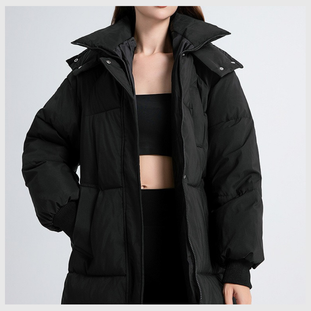 Nordica™ – Abrigo largo de invierno con capucha
