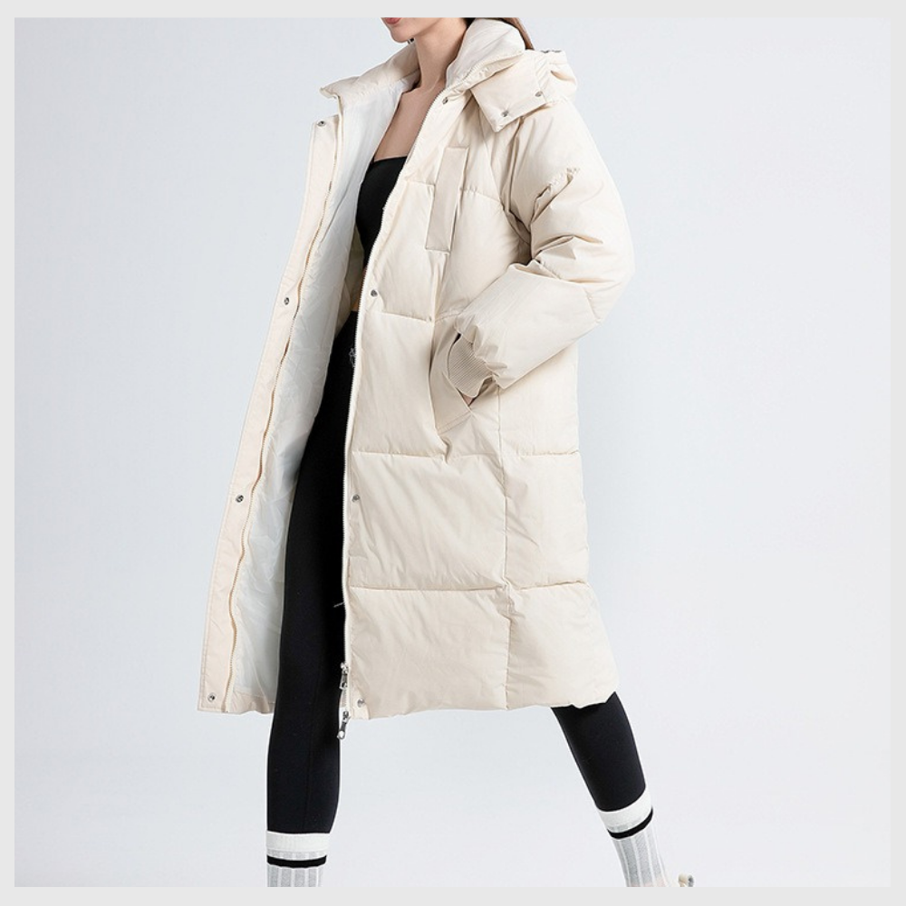 Nordica™ – Abrigo largo de invierno con capucha