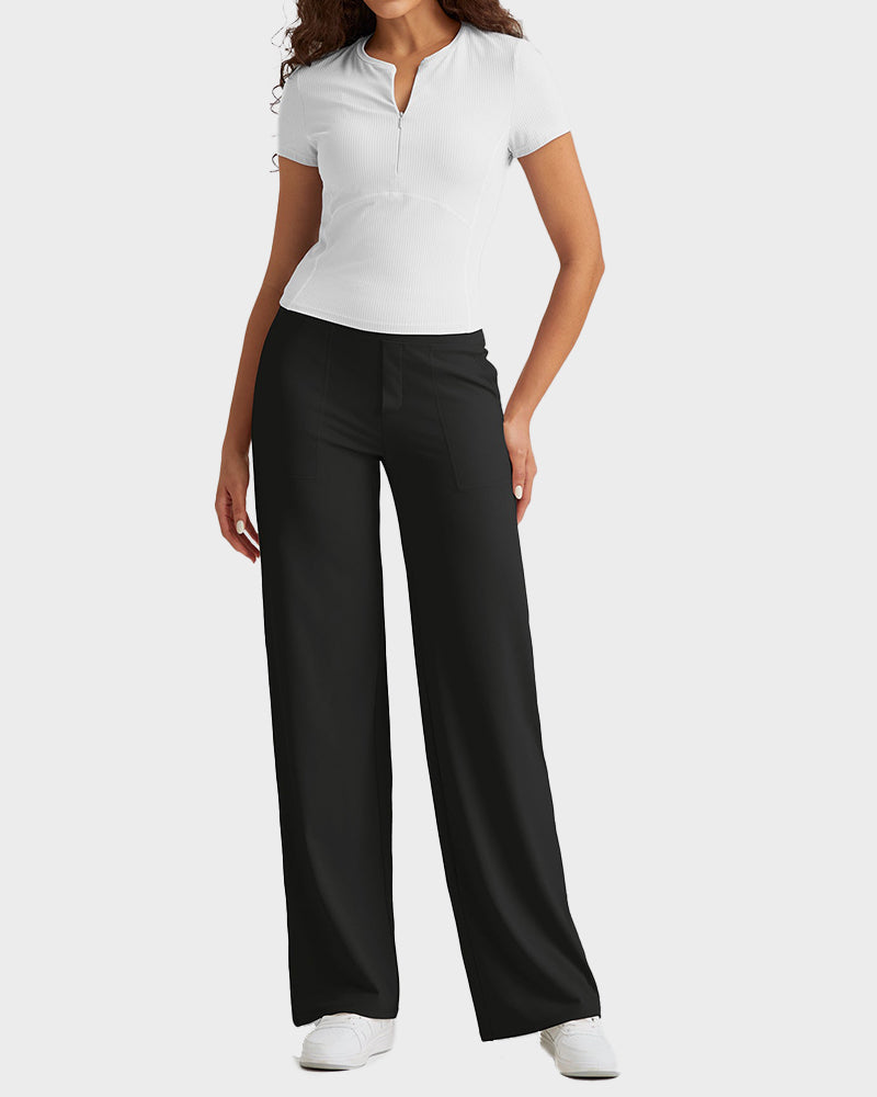 Élégancia™ – Pantalón Ancho de Talle Alto Confort Chic