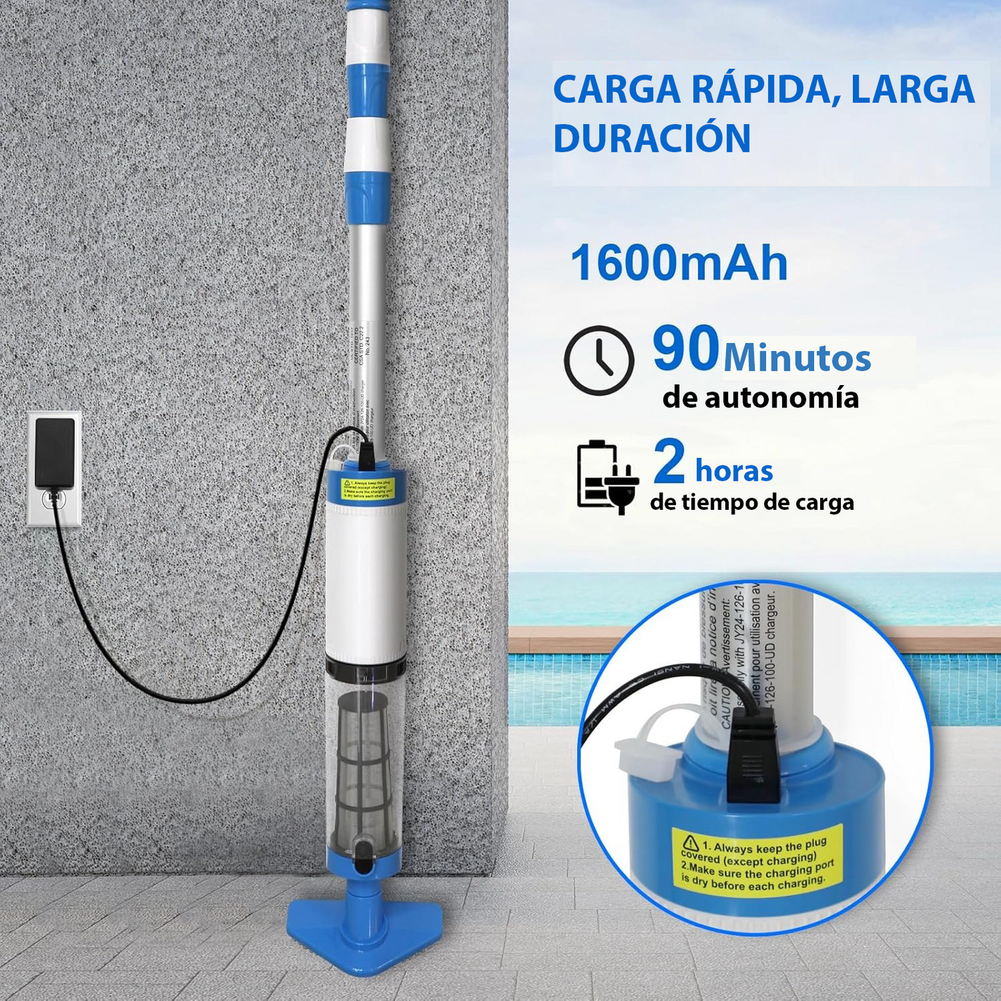 ClearWave™ Aspiradora de piscina inalámbrica
