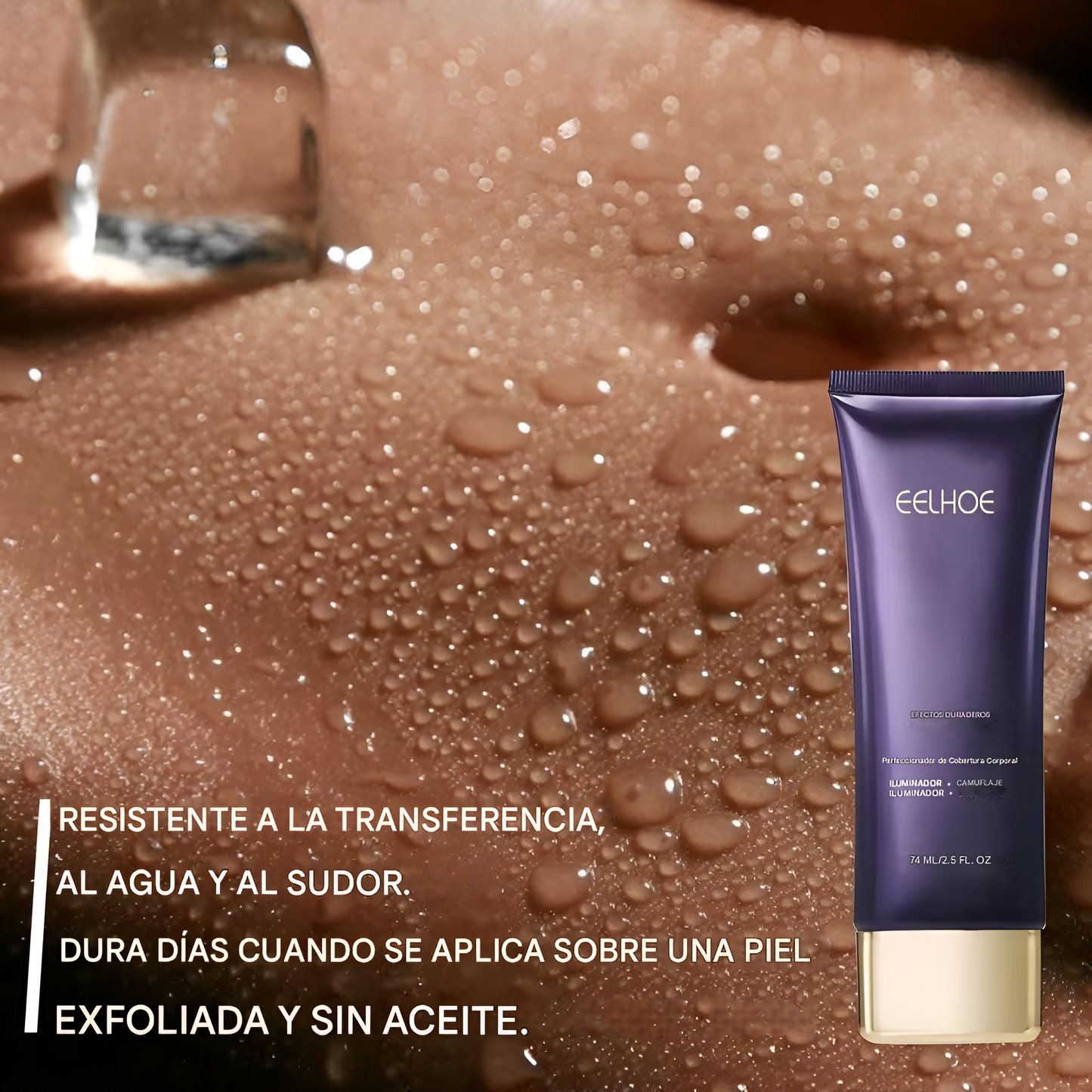 Corrector de piel resistente al agua para piernas y cuerpo