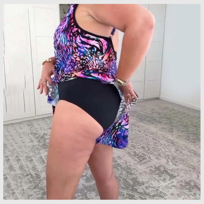 Bañador Imprimido Sin Mangas con Escote en V – Confort y Estilo Brillante
