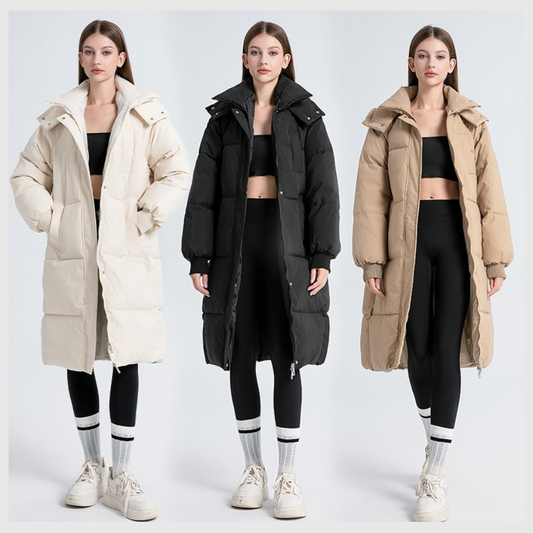 Nordica™ – Abrigo largo de invierno con capucha