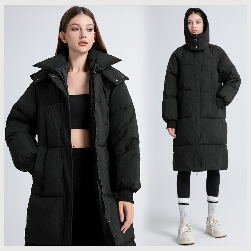 Nordica™ – Abrigo largo de invierno con capucha