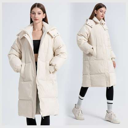 Nordica™ – Abrigo largo de invierno con capucha