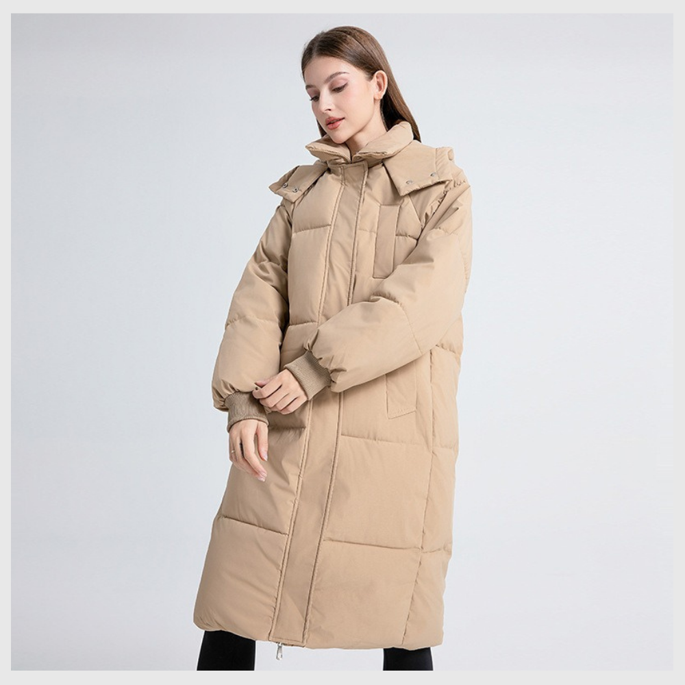 Nordica™ – Abrigo largo de invierno con capucha