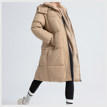 Nordica™ – Abrigo largo de invierno con capucha