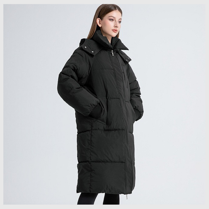 Nordica™ – Abrigo largo de invierno con capucha