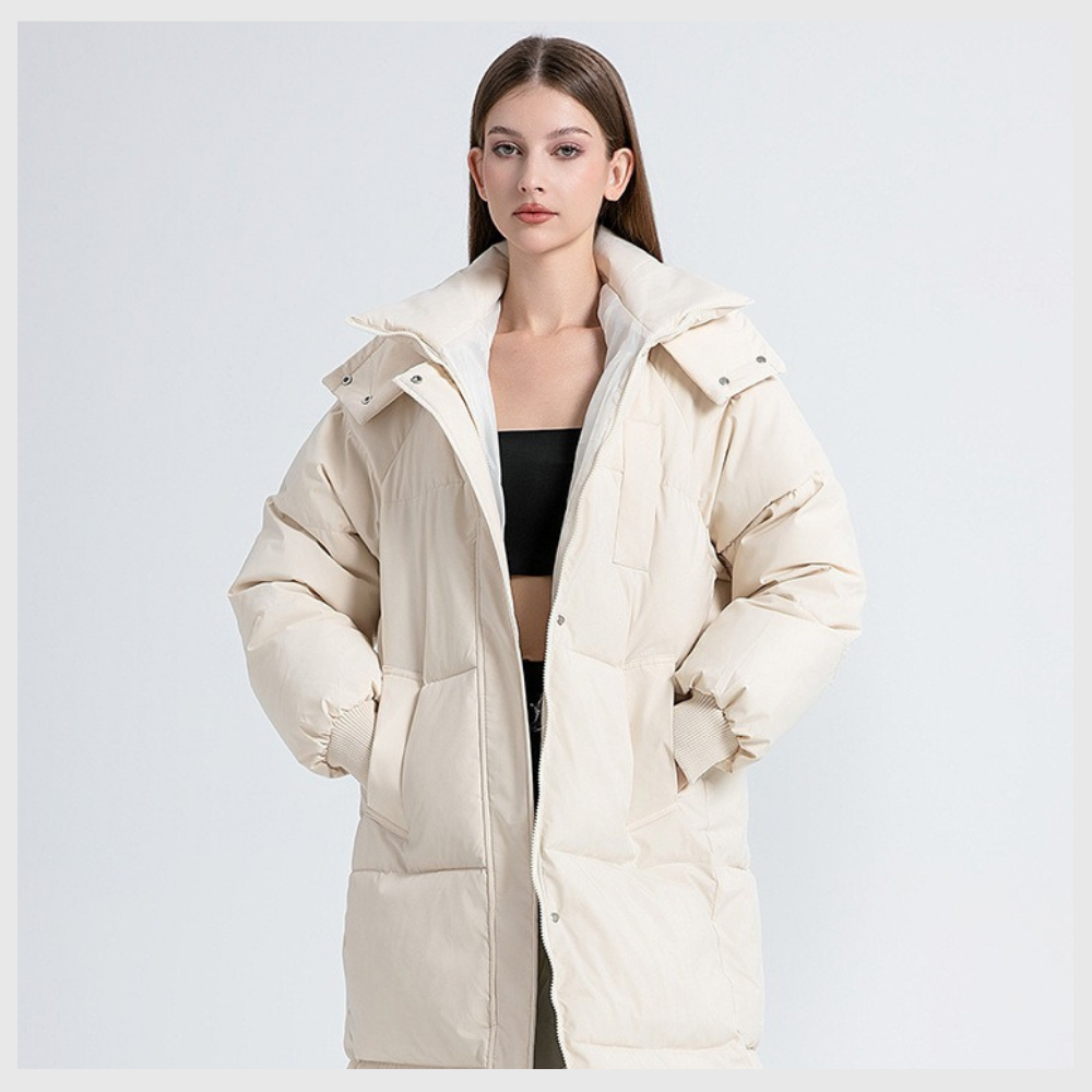 Nordica™ – Abrigo largo de invierno con capucha