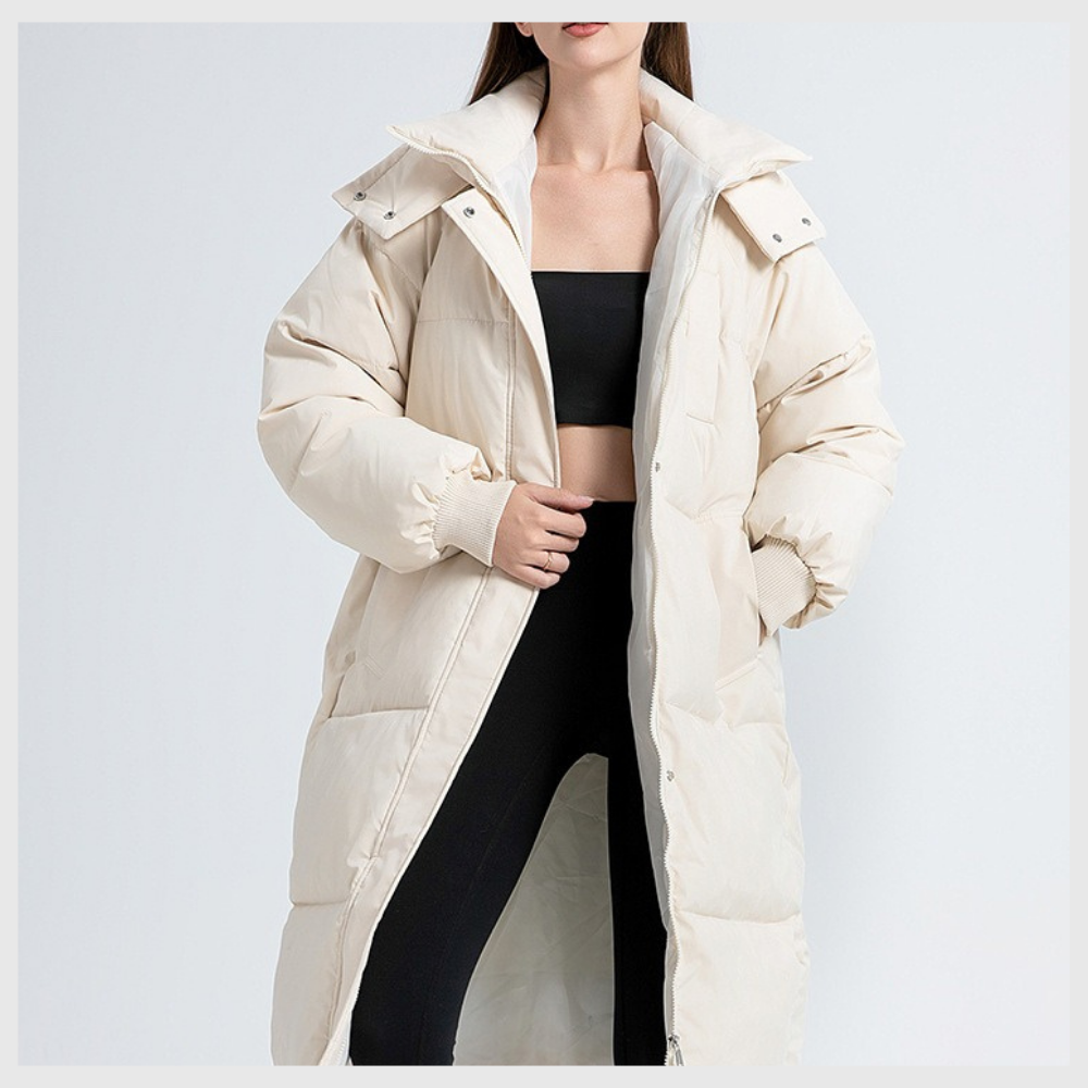 Nordica™ – Abrigo largo de invierno con capucha