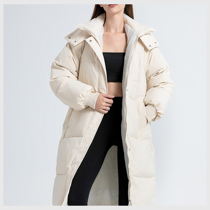 Nordica™ – Abrigo largo de invierno con capucha