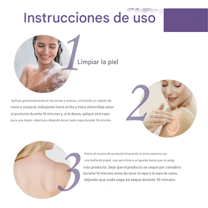 Corrector de piel resistente al agua para piernas y cuerpo