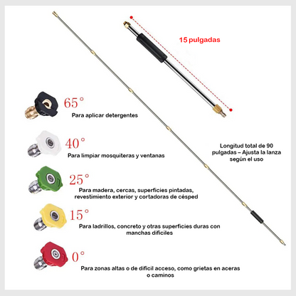 JetReach™ – Varilla Telescópica para Hidrolavadora